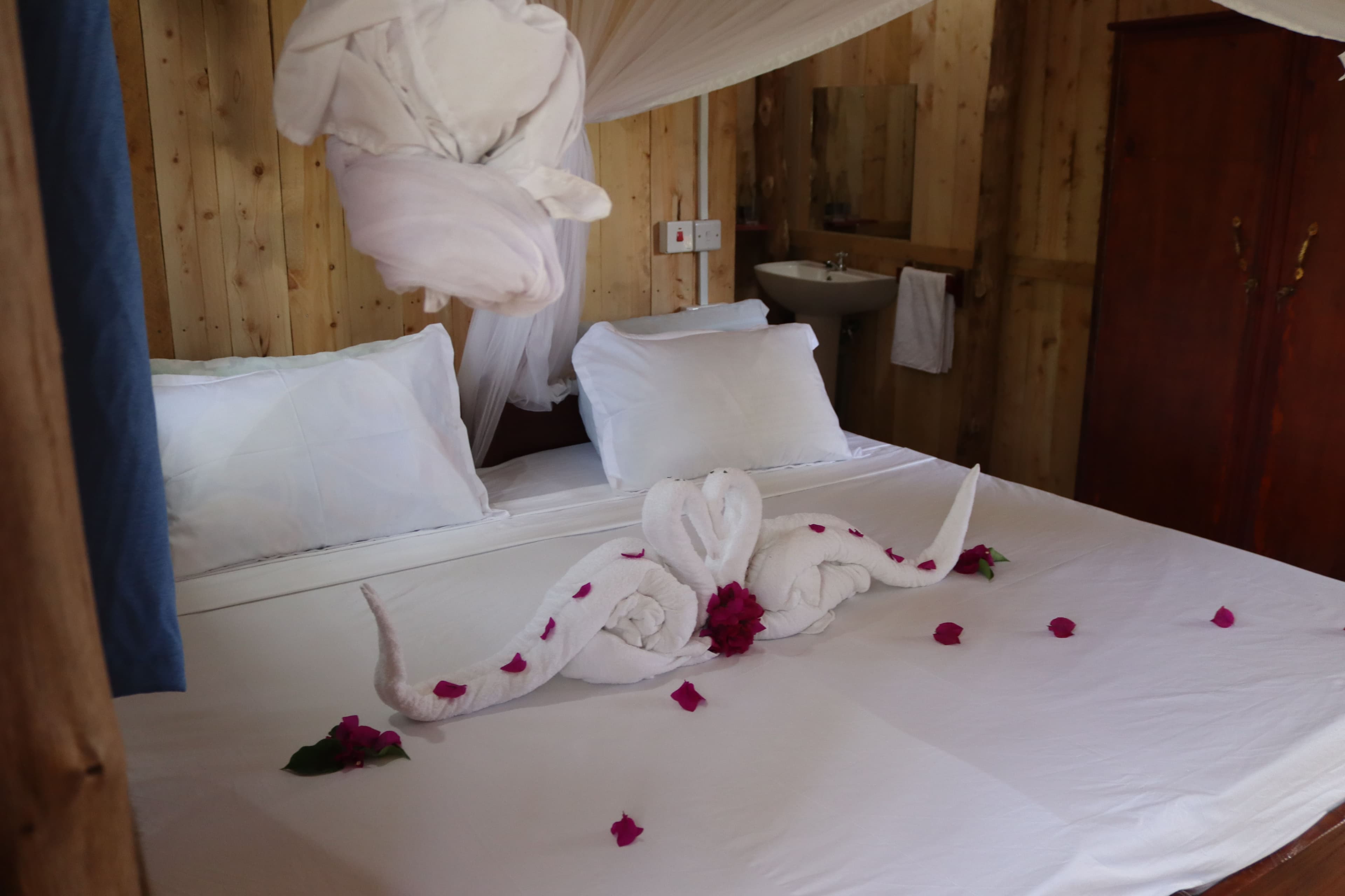 Creek View Room with mangrove balcony at Prawns Lake Watamu