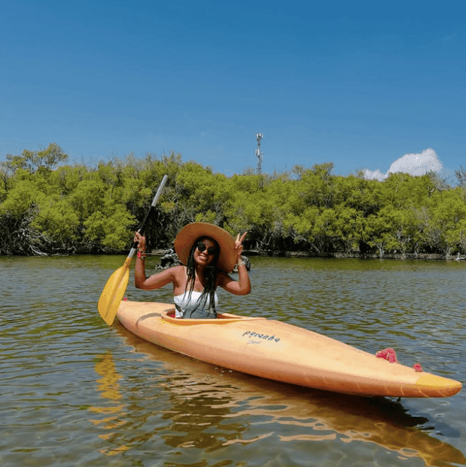 Guided mangrove kayaking tour Prawns Lake Watamu Kenya