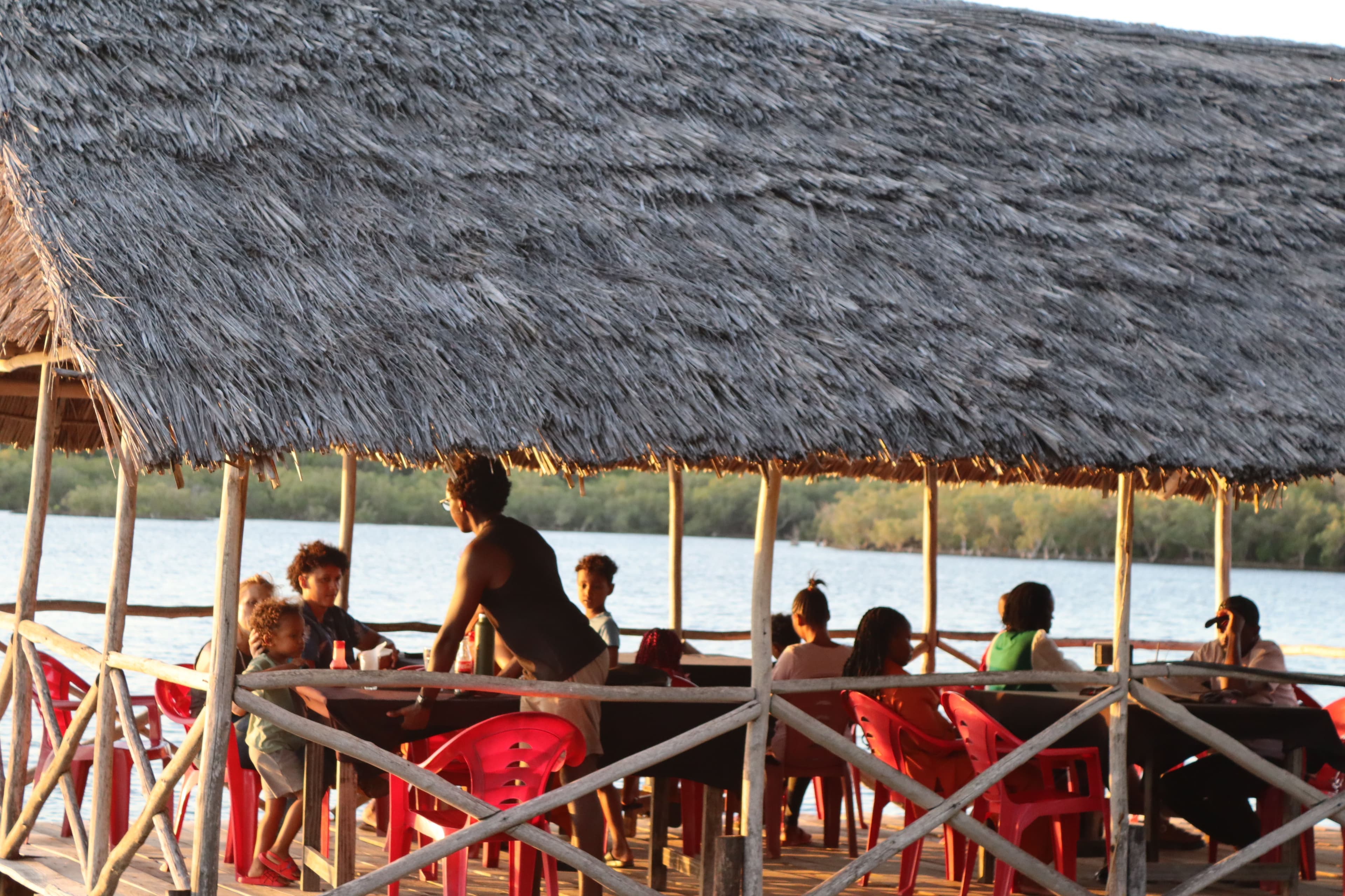 Prawns Lake Restaurant overlooking mangroves in Watamu