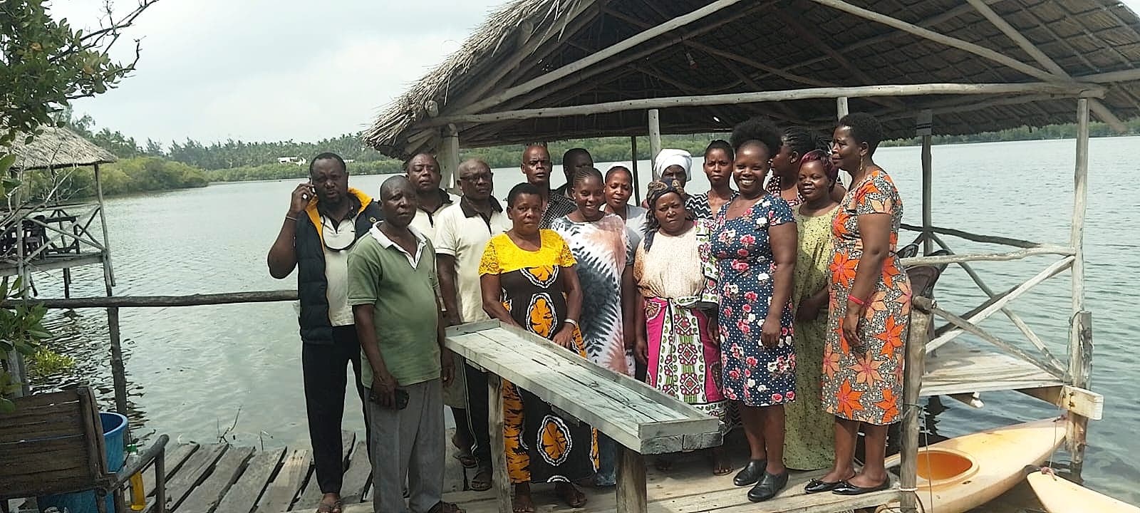 Local community team at Prawns Lake Watamu — mangrove conservation Kenya